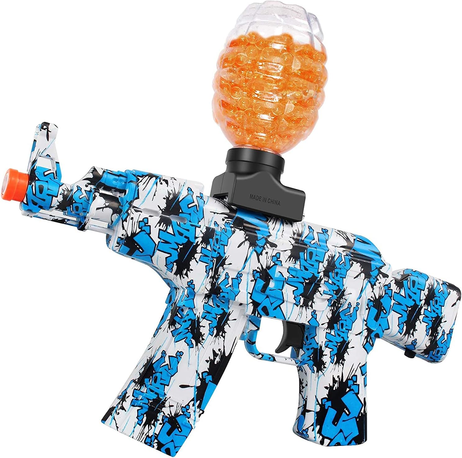 Anstoy Electric AKM-47 Splat Gun – Automatic Gel Ball Blaster for Outdoor Fun & Christmas Team Games (Blue)