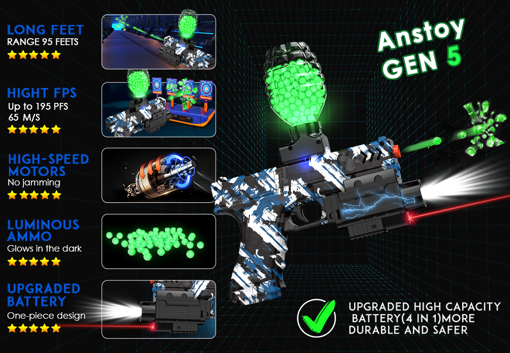 Anstoy Gen 5: Upgraded High Capacity Battery More Durable And Safer