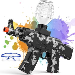 Anstoy Electric AKM-47 Splat Gun - Automatic Gel Ball Blaster for Outdoor Fun & Christmas Team Games (Black)